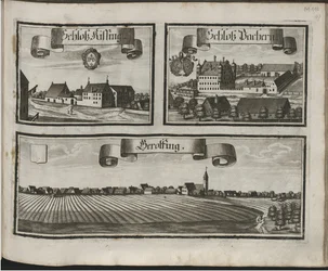 Tysk: Historico-Topographica Descriptio. Det vil sige: Beskrivelse, deß Churfürsten- und Hertzogthums Ober- und Nidern Bayrn : Welches In vier Theilter oder Renntämbter, Als Oberlandts München und Burgkhausen, Unterlandts aber in Landshuet und Straubing ab