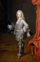 ""Portræt af Ludvig I af Spanien (1707-1724)"" (Louis I som Prins af Asturien) Maleri af Michelangelo Houasse (1680-1730) 1717 Dim 172x112 cm Museo del Prado, Madrid