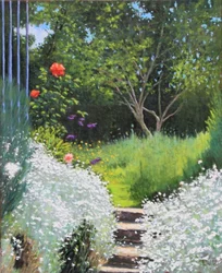 Garden corner oil, 2018 (olie på lærred)