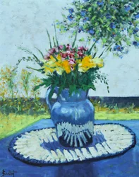La Vase Bleu, 2003 (olie på plade)