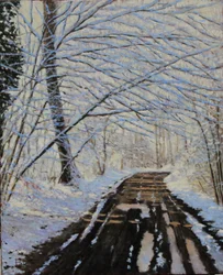 Snow a Buthier oil, 2018 (olie på lærred)