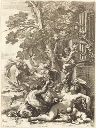 Bacchante med Sovende Barn