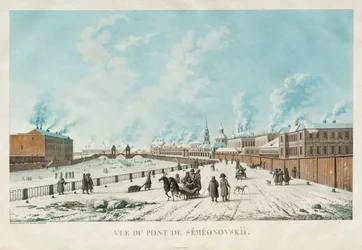 Semyonovsky-broen i Sankt Petersborg, 1813