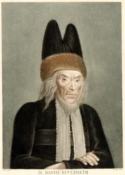 Portræt af David Sintzheim 1745-1812, 1800-tallet.