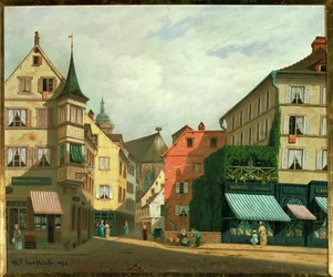 Udsigt over Colmar (olie på lærred)