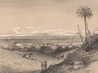 Landsbyen Arima og Tamana-bjerget