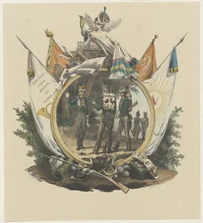 Medaljon med frivillige jægere fra Utrecht University, 1830