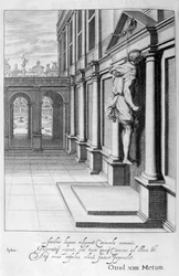 Iphis hænger sig selv i fortvivlelse over, at han ikke kunne vinde Anaxarete, 1655