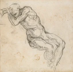 En sovende nøgen mand, ca. 1490-1560