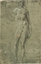 Bacchus (recto); Arkitektoniske skitser (verso)