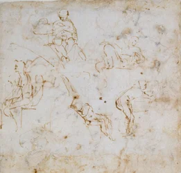 Fem små figurstudier, c1490-1560