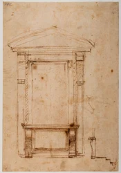 Knælende vindue til Medici-paladset, ca. 1517 (tegning)