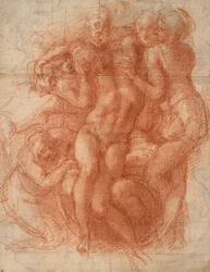 Klagesang, ca. 1530 (rødt kridt)