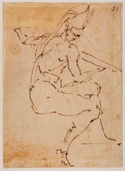 Studie til en siddende figur