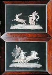 To af et sæt på seks allegoriske scener (gouache) (se også 228136)