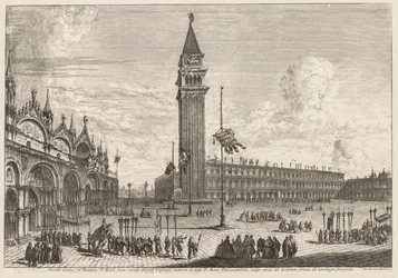 Udsigt over Venedig: Piazza og Piazzetta, 1741.