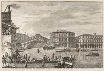 Udsigt over Venedig: Rialto-broen og markedet