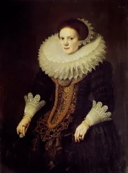 Portræt af en hollandsk kvinde, maleri af Michiel Van Miereveld (1567-1641)