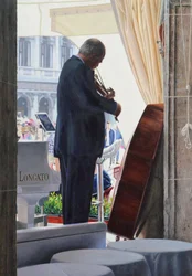 Opvarmning af San Marco (olie på panel)