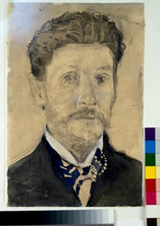 Selvportræt - Værk af Mikhail Alexandrovich Vrubel (Vroubel) (1856-1910)
