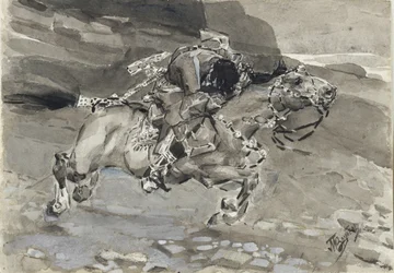 Rytter. Illustration til digtet Dæmonen af Mikhail Lermontov, 1890-1891