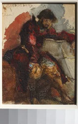 Illustration til digtet The Song of the Merchant Kalashnikov af M. Lermontov par Vrubel, Mikhail Alexandrovich (1856-1910)