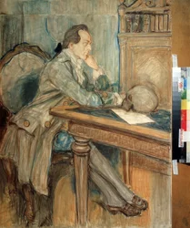 Johann Wolfgang von Goethe (1749-1832) opdagede den menneskelige intermaxillære knogle den 27. marts 1784 (Johann Wolfgang von Goethe opdagede den menneskelige intermaxillære knogle den 27. marts
