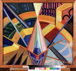 Unødvendig maling (Pointless Painting). Maleri af Mikhail Vasilyevich Matyushin (Matjuschin eller Matyushin) (1861-1934), olie på lærred