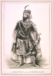 Márton Lendvay som Bánk Bán (Miklós Barabás, 1845)