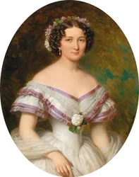 Portræt af grevinde Maria Gabriella Josepha Anna Szápáry 1834-1912, født Atzél de Borosjenö, 1857.