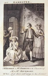 Mr. Kemble og Mrs. Siddons i rollerne som Mr. og Mrs. Beverley, frontispice til „The Gamester“ af Edward Moore, graveret af Cook