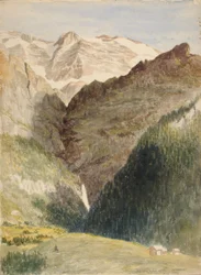 Gletscher og vandfald