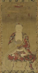 Dhyani Buddha (blæk og farve på papir)