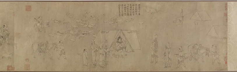 Cai Wenjis fangenskab, 14.-15. århundrede (blæk på papir)