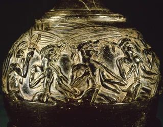 Høstfolkenes vase fra Hagia Triada, ca. 1550-1500 f.Kr.