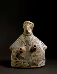 Minoisk kunst: terrakottavase i form af en kvinde fra begravelsesstedet Mallia på Kreta. 2200-2000 f.Kr. Svag. 16,4 cm Heraklion, arkæologisk museum