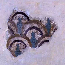 Spiralbånd og blomster fra Knossos, Kreta, ca. 1500 f.Kr. (fresko)