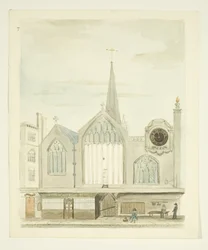 Kopi af en tegning af Old Christ Church