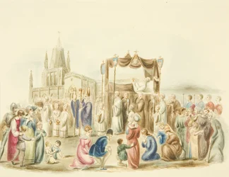 Begravelse af William Canynges uden for St Mary Redcliffe