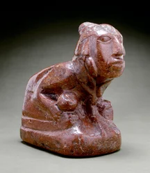 Menneskelig billedrør, Cahokia, 1000-1300 (bauxit)