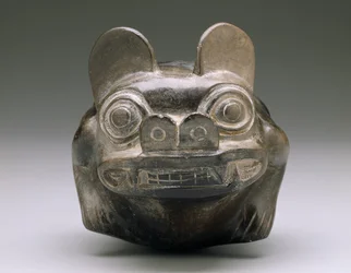 Dyreskål, tidlig mellemliggende periode, Moche fase I-II, ca.1-200 e.Kr. (keramik)