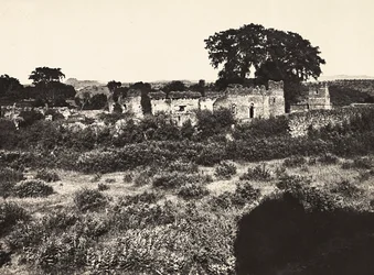 Opbygning af et imperium i den fascistiske tidsalder: Kong Fasiladas slot i Gondar, Etiopien, 09/05/1936 (s/h foto)