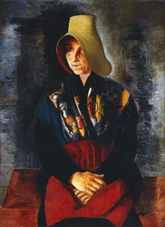Portræt af Renee Kislings mor; Portrait de la Mere de Renee Kisling