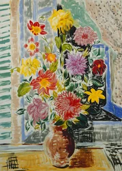 Vase med blomster; Vase de Fleurs
