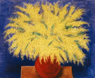 Vase med mimosaer