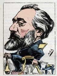 Portræt af Leon Gambetta (1838-1882), fransk politiker