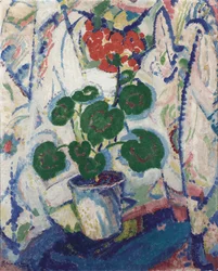 Blomsterstilleben, ca. 1914-16 (olie om bord)