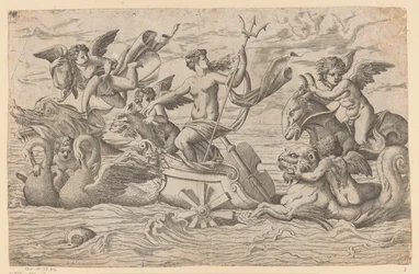 Venus på en vogn trukket af to svaner