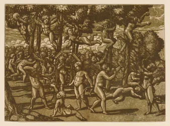 Putti spiller efter Raphael, 1544.