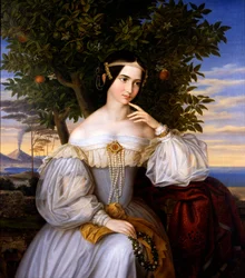 Ægteskabsportræt af Charlotte de Rothschild, 1836.